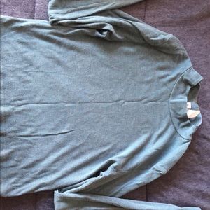 Blue crop top long sleeve